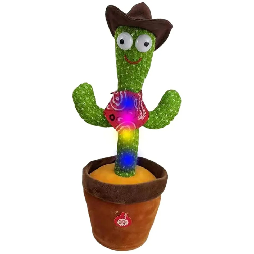 Dancing Cactus Talking Toy Electronic Toys Baby Singing Wriggle Voice Recording Repeats